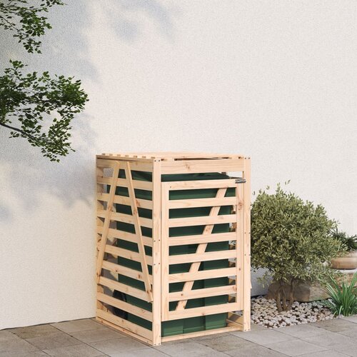 VidaXL Spremi&amp;scaron;te za kantu za smeće 84x90x128 5 cm od masivne borovine Slike