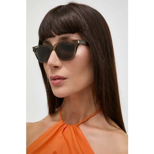 Saint Laurent Sončna očala ženski, siva barva