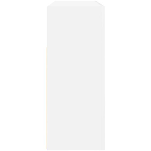  Kreveta S LED lampica Bijelo 116 x 30 x 75 cm Konstruirano drvo Slike