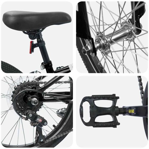  Planinski Bicikl 20 Inča 6-Speed za 5-8 godina Crna Slike