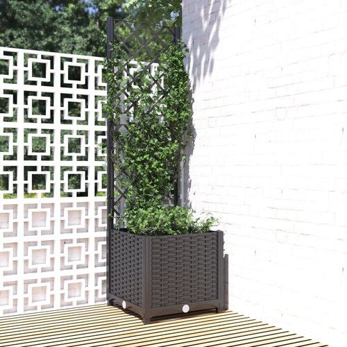  Vrtna žardinjera s re&scaron;etkom crna 40x40x136 cm PP Cijene