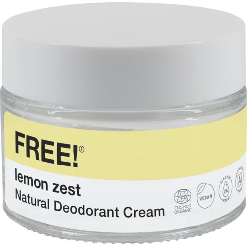 FREE! Organics Natural Deodorant Cream Lemon Zest - 50 g Cene