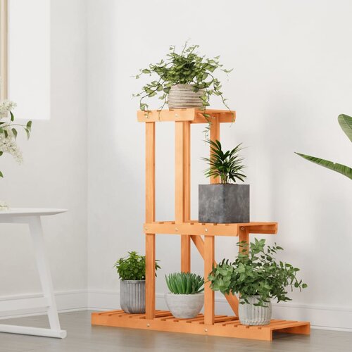  Stalak za cvijeće 81 x 25 x 75,5 cm od masivne jelovine Slike