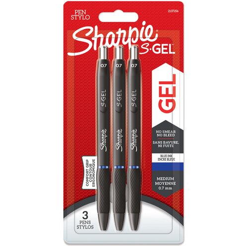 Sharpie gel pisalo S-GEL, 0,7 mm, modro, pretisni omot po 3 kos., (21655863) Cene