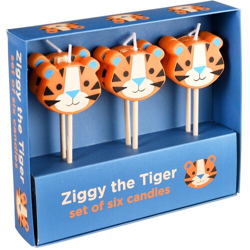 Rex London Ziggy the Tiger - Rođendanske svećice set 6 - Ziggy the Tiger Cene
