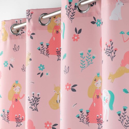 Douceur d intérieur Rožnata zavesa 140x260 cm Princesse Licorne – Cene