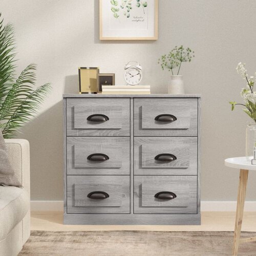  Komoda siva sonoma 70x35,5x67,5 cm inženirski les Cene
