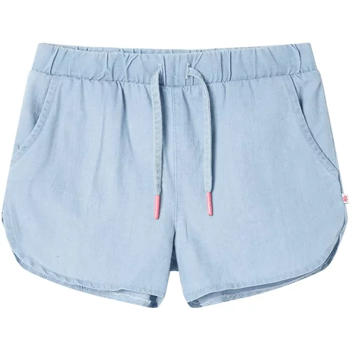 vidaXL Otroške kratke hlače nežna džins modra 92
