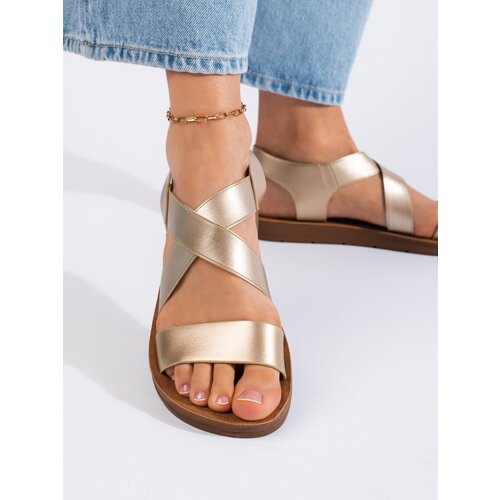 Shelvt Women's slip-on sandals gold Slike