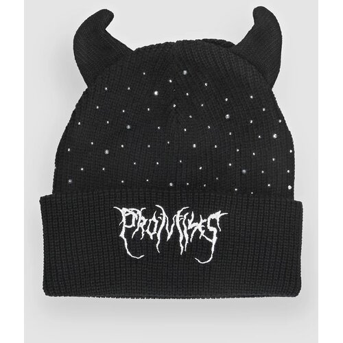 Broken Promises Rhinestone Horn Kapa black Slike