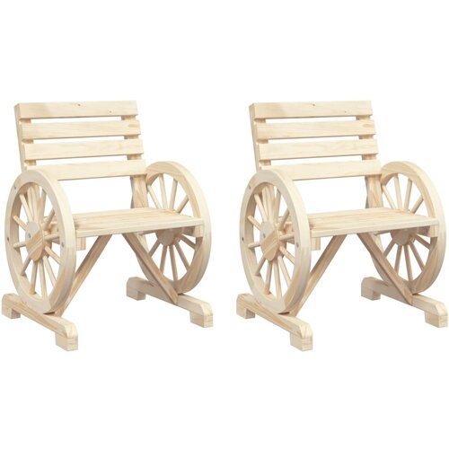 Maison Chic Vrtni Stoli - Stol za vrt 2 kosa 58x58x78,5 cm trden les jelke JS481, (21877199) Slike