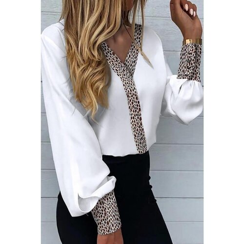 Fenzy Elegantna Bluza S Leopard Uzorkom Polina, Bijela Cijene