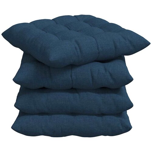 vidaXL Sedežne blazine 2 pcs Modra 40 x 40 x 6 cm blago, (5000111848) Cene