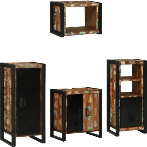 VidaXL Set namje&amp;scaron;taja za kupaonicu 4 pcs Čvrsto reciklirano drvo Slike