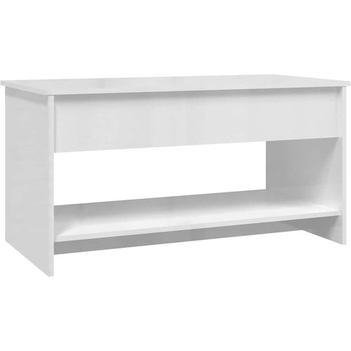  Stolić za kavu sjajni bijeli 102x50,5x52,5 cm konstruirano drvo Slike