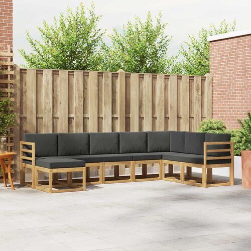  Set vanjskih sofa s jastukom 8 pcs Bijela i antracit Cene