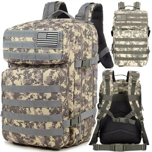 Lean_Toys Vojaški taktični nahrbtnik siv 40-60L Cene