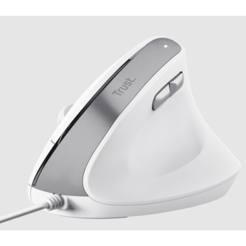Trust Bayo II ergonomski mi&scaron;,žičani, 2400 dpi, silent tipke, bijeli Cijene