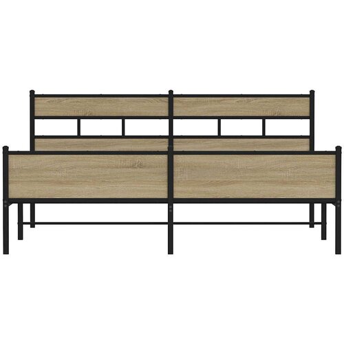VidaXL metalni okvir kreveta bez madraca boja hrasta sonome 180x200 cm Slike