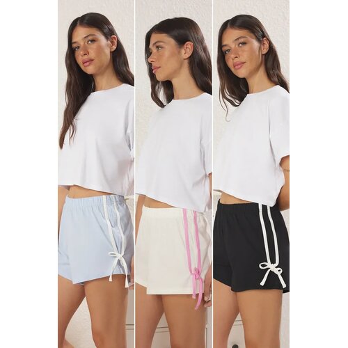 TRENDYOLMILLA Ženski set donjeg dela pidžame Thmss25Pj00022, 3 komada, Crni Cene