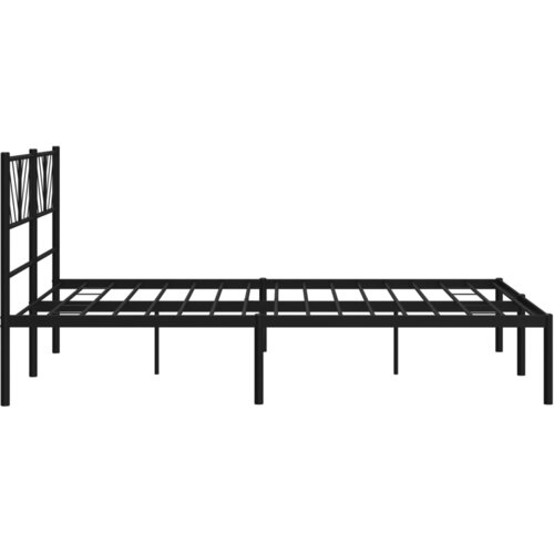  Metalni okvir za krevet s uzglavljem crni 160x200 cm Slike