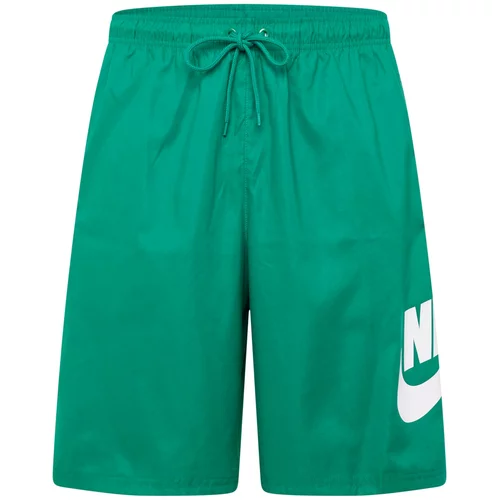Nike Sportswear Hlače 'CLUB' smaragd / bela