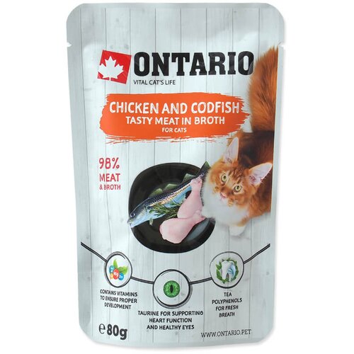 Ontario Cat - pi&scaron;čanec in polenovke v juhi - 80 g 80 g Cene