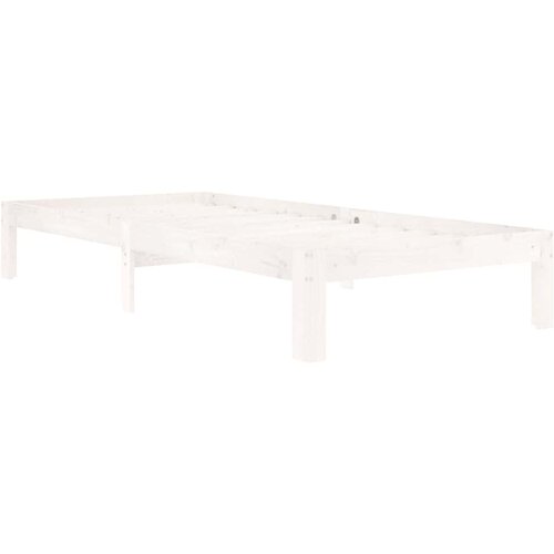 Okvir za krevet od masivne borovine bijeli 90 x 200 cm Slike