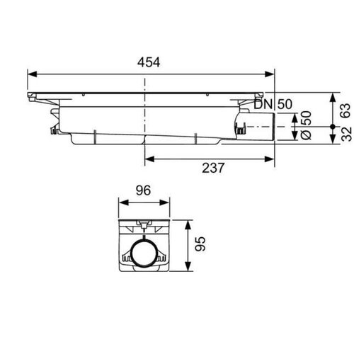 Tece 673002 Drainprofile nizki sifon DN50 za tu&amp;scaron; kanaleto Slike