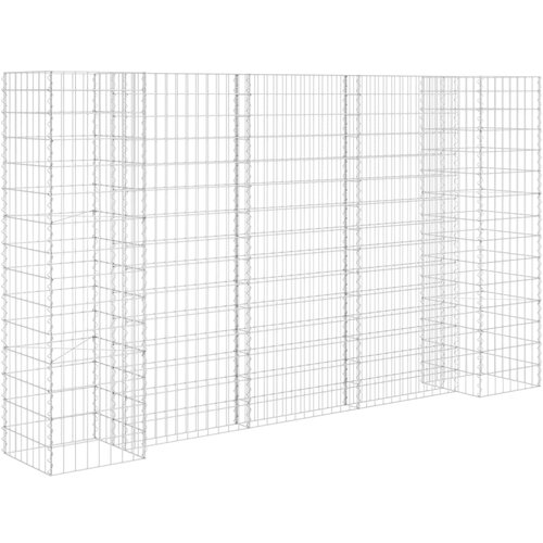 VidaXL Korito za rastline gabion H-oblike jeklo 260x40x150 cm, (20758777) Slike