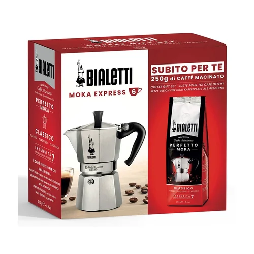 Bialetti Moka Express 6 porcija + Perfetto Classico kava 250g (3545)