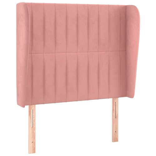 Maison Chic posteljno vzglavje - vzglavna omarica - nočna omarica z u&amp;scaron;esi roza 83x23x118/128 cm žamet, (21712530) Slike
