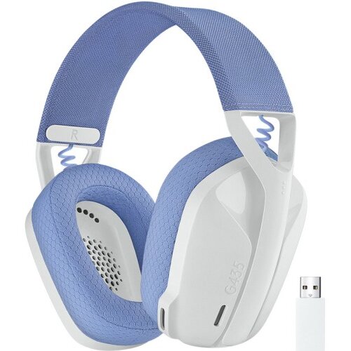 Logitech G435 Wireless LightSpeed Gaming z mikrofonom bele slušalke Cene