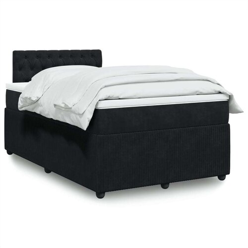  Krevet box spring s madracem crni 120 x 190 cm baršunasti Cijene