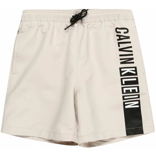 Calvin Klein Swimwear Kratke kopalne hlače 'Intense Power' svetlo siva / črna