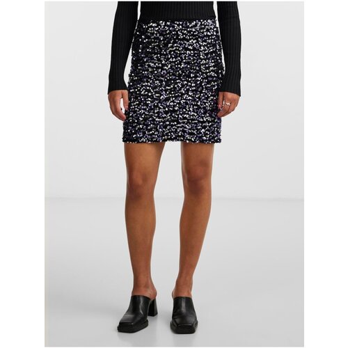 Pieces Women's Black Sequin Skirt Kam - Women Cene