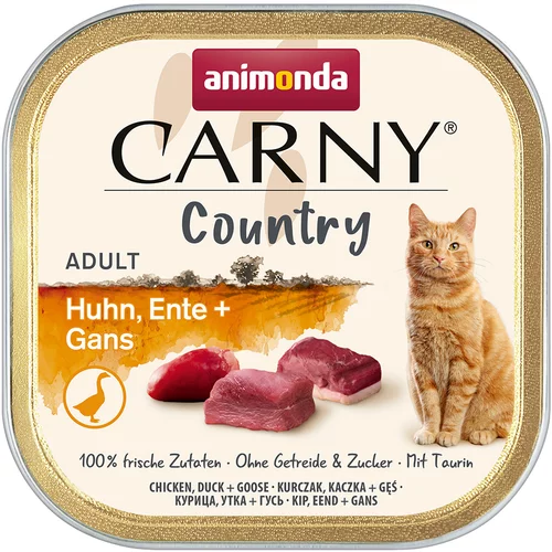Animonda Carny Country Adult 32 x 100 g - Piletina, pačetina + guska
