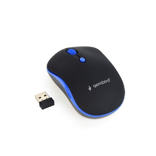Gembird Mi&amp;scaron; GEMBIRD MUSW-4B-03-B, wireless , optical, black/blue, up to 1600 dpi Slike