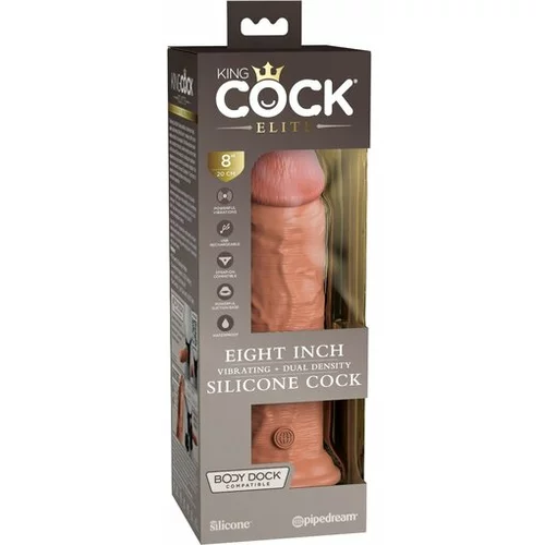 King Cock Elite Vibracijski Penis 8 Tan