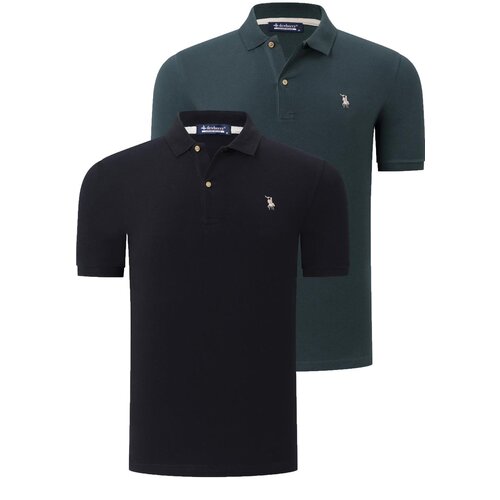Dewberry DUAL SET T8561 MENS TSHIRT-BLACK-KHAKI Cijene