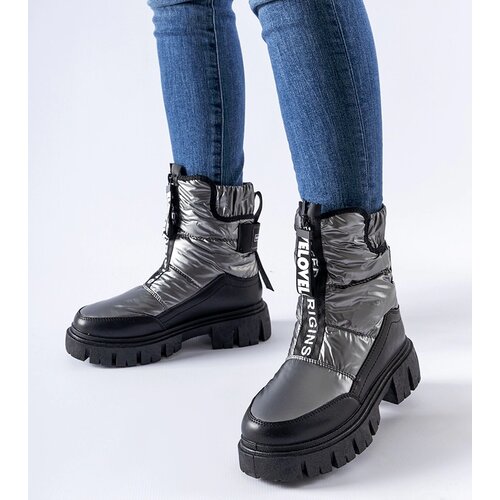 Gemre Graphite-black insulated snow boots Moorhead Cene
