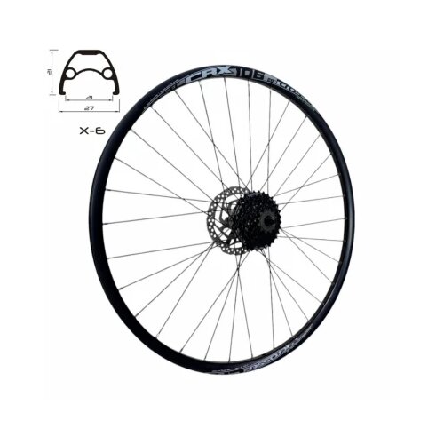 Crosser zadnji točak 28/29" X-6,sa shimano nablom,rotorom i kasetom 8B Cene
