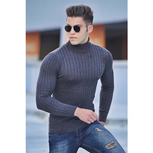 Madmext Sweater - Gray - Regular fit Slike