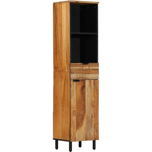  Set ormarića za kupaonicu 4 kom. Prirodna 38 x 33 x 160 cm Slike