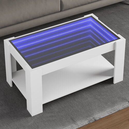Furnova Klubska mizica LED bela 93x53x45 cm inženirski les, (21915249) Slike