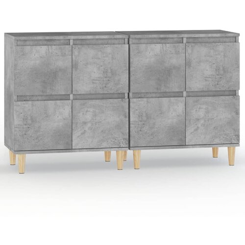 Maison Chic Komoda - Predalnik 2 kosa betonsko siva 60x35x70 cm inženirski les, (21721206) Slike