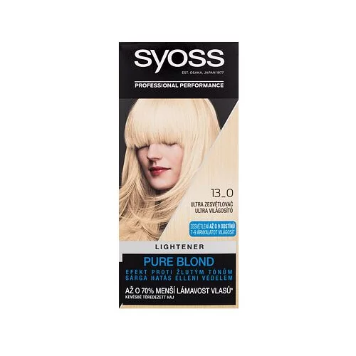 Syoss permanent coloration lightener boja za kosu za obojenu kosu za plavu kosu 50 ml nijansa 13-0 ultra lightener