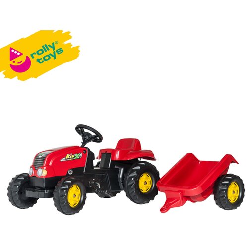 Rolly Toys Traktor na pedale sa prikolicom RollyKid-X crveni Cene