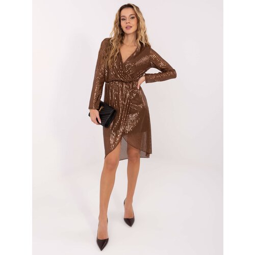 Italy Moda Dress-MI-SK-68592.36-brown Slike