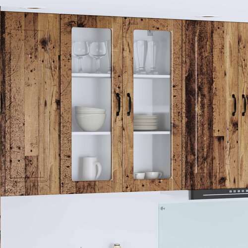  Zidni stakleni ormarić Staro drvo 80 x 31 x 100 cm Cijene